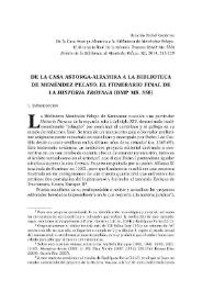 De la Casa Astorga-Altamira a la Biblioteca de Menéndez Pelayo. El itinerario final de la "Historia Troyana" (BMP Ms. 558) / Ricardo Pichel Gotérrez | Biblioteca Virtual Miguel de Cervantes