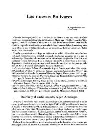 Los Nuevos Bolívares / Juan Gustavo Cobo Borda | Biblioteca Virtual Miguel de Cervantes