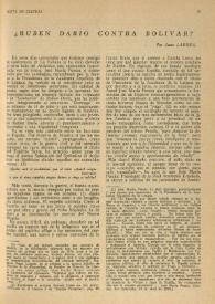 ¿Rubén Darío contra Bolívar? / por Juan Larrea | Biblioteca Virtual Miguel de Cervantes