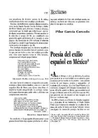 Poesía del exilio español en México / María Luisa Capella | Biblioteca Virtual Miguel de Cervantes