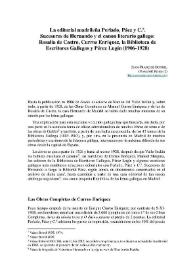 La editorial madrileña Perlado, Páez y C.ª. Sucesores de Hernando y el canon literario gallego: Rosalía de Castro, Curros Enríquez, la Biblioteca de Escritores Gallegos y Pérez Lugín / Jean-François Botrel | Biblioteca Virtual Miguel de Cervantes