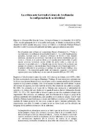 La crítica ante Gertrudis Gómez de Avellaneda: la configuración de su identidad / Luis T. González del Valle | Biblioteca Virtual Miguel de Cervantes
