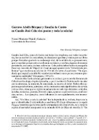 Gustavo Adolfo Bécquer y Rosalía de Castro en Camilo José Cela: dos poetas y toda la soledad / Noemí Montetes-Mairal y Laburta | Biblioteca Virtual Miguel de Cervantes
