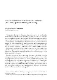 Ecos de sociedad: la vida cortesana isabelina (1842-1846) que vio Washington Irving / Salvador García Castañeda | Biblioteca Virtual Miguel de Cervantes