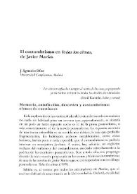 El costumbrismo en "Todas las almas", de Javier Marías / J. Ignacio Díez | Biblioteca Virtual Miguel de Cervantes