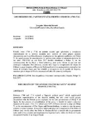 Los orígenes del "Partido Español" frente a Francia (1700-1747) / Joaquim Albareda Salvadó | Biblioteca Virtual Miguel de Cervantes