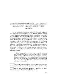 La montaña santanderina de "Aldea Española" (1925): la utopía rediviva de Fernández Moreno / Trinidad Barrera | Biblioteca Virtual Miguel de Cervantes
