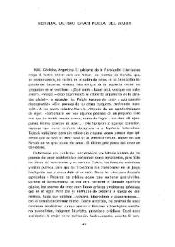 Neruda, último gran poeta del amor / José Alberto Santiago | Biblioteca Virtual Miguel de Cervantes