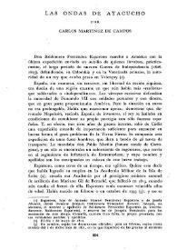 Las ondas de Ayacucho / por Carlos Martínez de Campos | Biblioteca Virtual Miguel de Cervantes