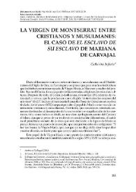 La Virgen de Montserrat entre cristianos y musulmanes: el caso de "El esclavo de su esclavo" de Mariana de Carvajal / Catherine Infante | Biblioteca Virtual Miguel de Cervantes
