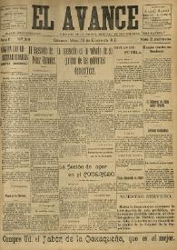 El Avance : diario independiente. Miembro de la prensa asociada de los estados: "pro-patria". Año II, núm. 318, 12 de enero de 1912 | Biblioteca Virtual Miguel de Cervantes