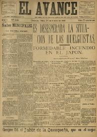 El Avance : diario independiente. Miembro de la prensa asociada de los estados: "pro-patria". Año II, núm. 322, 17 de enero de 1912 | Biblioteca Virtual Miguel de Cervantes
