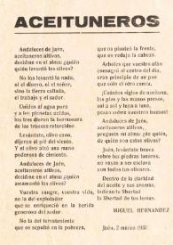 Aceituneros / Miguel Hernández | Biblioteca Virtual Miguel de Cervantes