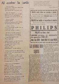 Al acabar la tarde / Miguel Hernández | Biblioteca Virtual Miguel de Cervantes