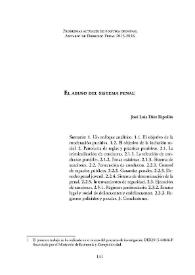 El abuso del sistema penal / José Luis Díez Ripollés | Biblioteca Virtual Miguel de Cervantes