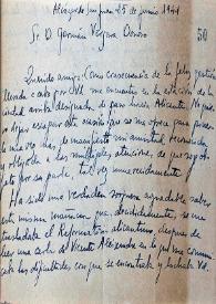 Carta de Miguel Hernández a Germán Vergara Donoso. Alcázar de San Juan, 25 de junio de 1941      | Biblioteca Virtual Miguel de Cervantes