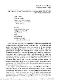 El "alma" de la Villanueva: poder y resistencia en "The Ultraviolet Sky" / A. Kimberly Kowalczyk | Biblioteca Virtual Miguel de Cervantes