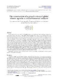 The construction of a growth-oriented global climate agenda: a critical historical analysis / Cati Torres, Joan Moranta, Ivan Murray Mas | Biblioteca Virtual Miguel de Cervantes