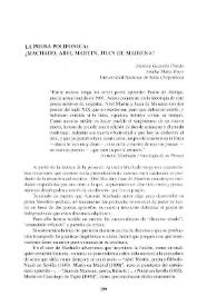 La prosa polifónica: ¿Machado, Abel Martín, Juan de Mairena? / Martina Guzmán Pinedo y Amelia Marta Royo | Biblioteca Virtual Miguel de Cervantes