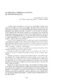 El tema del "camino" en la poesía de Antonio Machado / Concepción Torres López | Biblioteca Virtual Miguel de Cervantes