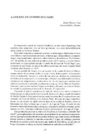 La escena en Antonio Machado / Rafael Maestre Payá | Biblioteca Virtual Miguel de Cervantes