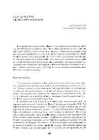 Las Cataluñas de Antonio Machado / José María Balcells | Biblioteca Virtual Miguel de Cervantes
