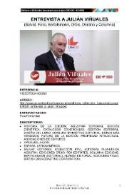 Transcripción de la "Entrevista a Julián Viñuales (Salvat, Folio, Bertelsmann, Orbis, Destino y Columna) " | Biblioteca Virtual Miguel de Cervantes