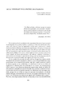 De la "otredad" en la poética machadiana / Carmen Martínez Romero | Biblioteca Virtual Miguel de Cervantes