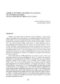 Sobre el sentido histórico de la poesía de Antonio Machado (notas a propósito de "Orillas del Duero") / Antonio Chicharro Chamorro | Biblioteca Virtual Miguel de Cervantes