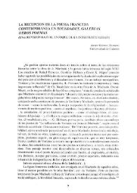 La recepción de la poesía francesa contemporánea en "Soledades. Galerías. Otros poemas" (Una revisión bajo el enfoque de la intertextualidad) / Javier Gómez-Montero | Biblioteca Virtual Miguel de Cervantes