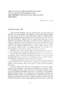 1903: "Soledades" de Antonio Machado y "Paisajes" de Antonio de Zayas. Dos visiones andaluzas del modernismo hispánico / Beatriz Hernanz Angulo | Biblioteca Virtual Miguel de Cervantes