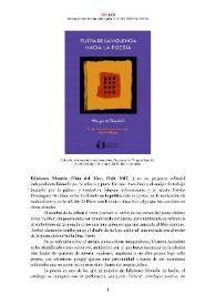 Ediciones Moneda [editorial] (Viña del Mar, Chile, 2017-  ) [Semblanza] / Andrea Robles Parada | Biblioteca Virtual Miguel de Cervantes