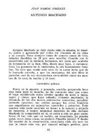 Antonio Machado / Juan Ramón Jiménez | Biblioteca Virtual Miguel de Cervantes
