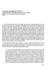 Amalia Domingo Soler, escritora espiritista (1835-1909) / María del Carmen Simón Palmer | Biblioteca Virtual Miguel de Cervantes