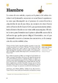 Hambre / Esther López Sobrado | Biblioteca Virtual Miguel de Cervantes