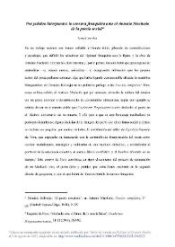 Por palabra interpuesta: la censura franquista ante Antonio Machado de la poesía social / Araceli Iravedra | Biblioteca Virtual Miguel de Cervantes