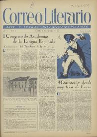 Correo Literario : Arte y Letras Hispanoamericanas. Año I, núm. 6, 15 de agosto de 1950 | Biblioteca Virtual Miguel de Cervantes