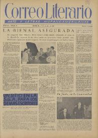 Correo Literario : Arte y Letras Hispanoamericanas. Año II, núm. 33, 1 de octubre de 1951 | Biblioteca Virtual Miguel de Cervantes