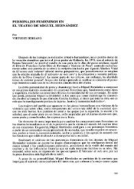 Personajes femeninos en el teatro de Miguel Hernández   / por Virtudes Serrano  | Biblioteca Virtual Miguel de Cervantes