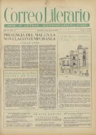 Correo Literario : Arte y Letras Hispanoamericanas. Año III, núm. 50, 15 de junio de 1952 | Biblioteca Virtual Miguel de Cervantes