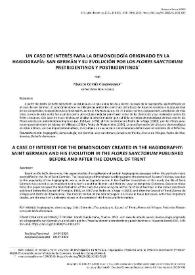 Un caso de interés para la demonología originado en la hagiografía: san Germán y su evolución por los "Flores sanctorum" pretridentinos y postridentinos / Marcos Cortés Guadarrama | Biblioteca Virtual Miguel de Cervantes
