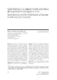 Santa Bárbara y la representación dramática de la santidad en los siglos XVI y XVII / Natalia Fernández Rodríguez | Biblioteca Virtual Miguel de Cervantes
