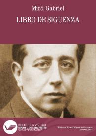Libro de Sigüenza / Gabriel Miró | Biblioteca Virtual Miguel de Cervantes