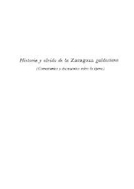 Historia y olvido de la "Zaragoza" galdosiana. (Comentarios y documentos sobre la ópera) / Manuel Alvar | Biblioteca Virtual Miguel de Cervantes