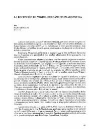 La recepción de Miguel Hernández en Argentina / Por Noni Benegas | Biblioteca Virtual Miguel de Cervantes