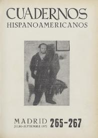 Cuadernos Hispanoamericanos. Núm. 265-267, julio-septiembre 1972 | Biblioteca Virtual Miguel de Cervantes
