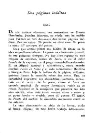 Dos páginas inéditas / L. de L.  | Biblioteca Virtual Miguel de Cervantes