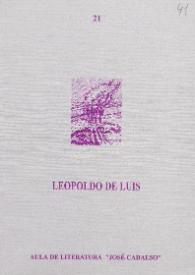 Despedida en San Roque / Leopoldo de Luis | Biblioteca Virtual Miguel de Cervantes