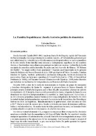 La familia republicana: Josefa Acevedo politiza lo doméstico / Catherine Davies | Biblioteca Virtual Miguel de Cervantes