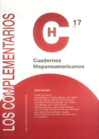 Cuadernos Hispanoamericanos. Los Complementarios 17, 2008 | Biblioteca Virtual Miguel de Cervantes